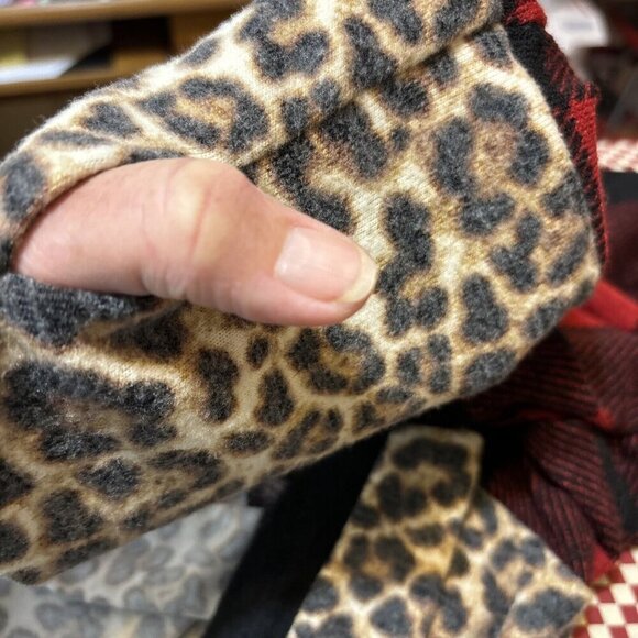 7th Ray Womens 3XL Open Front Long Duster Sweater Cardigan Mixed Print Long Knit - Picture 6 of 10